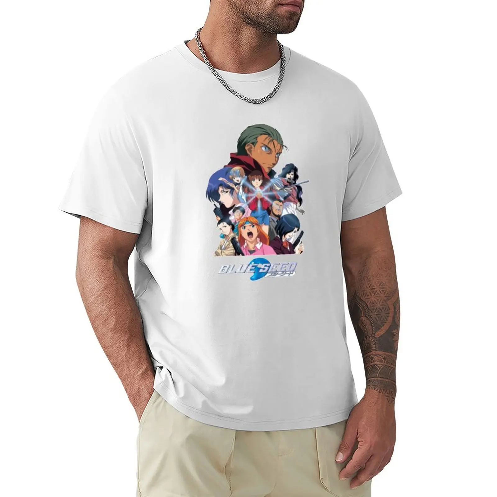 

Blue Seed Anime Group T-Shirt summer tops plain plus size tops mens funny t shirts