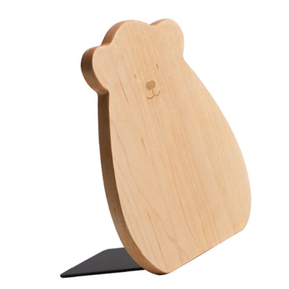 

1Pcs Bear Shape Bookend High Quality Wood Book Fixator Simple Elegant Desk Organizer Home Office Decor Accessory Two Color