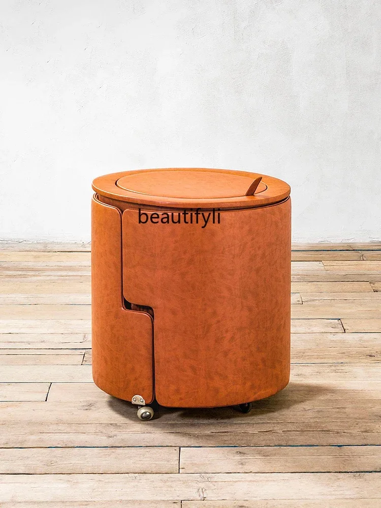 

Magic Space Dresser Italian Minimalist Small Apartment Designer Home Leather Makeup Table and Chair living room furniture