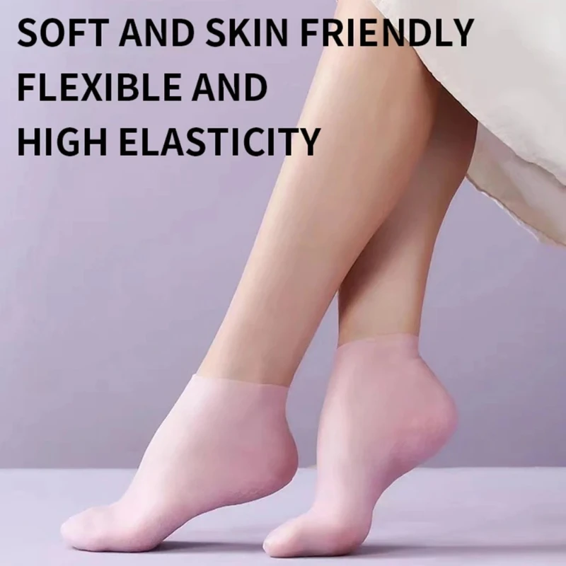 3PCS Heel Protection Foot Cover Soft Silicone Foot Mask Foot Care Anti Foot Drying and Cracking Heel Moisturizing Socks Reusable