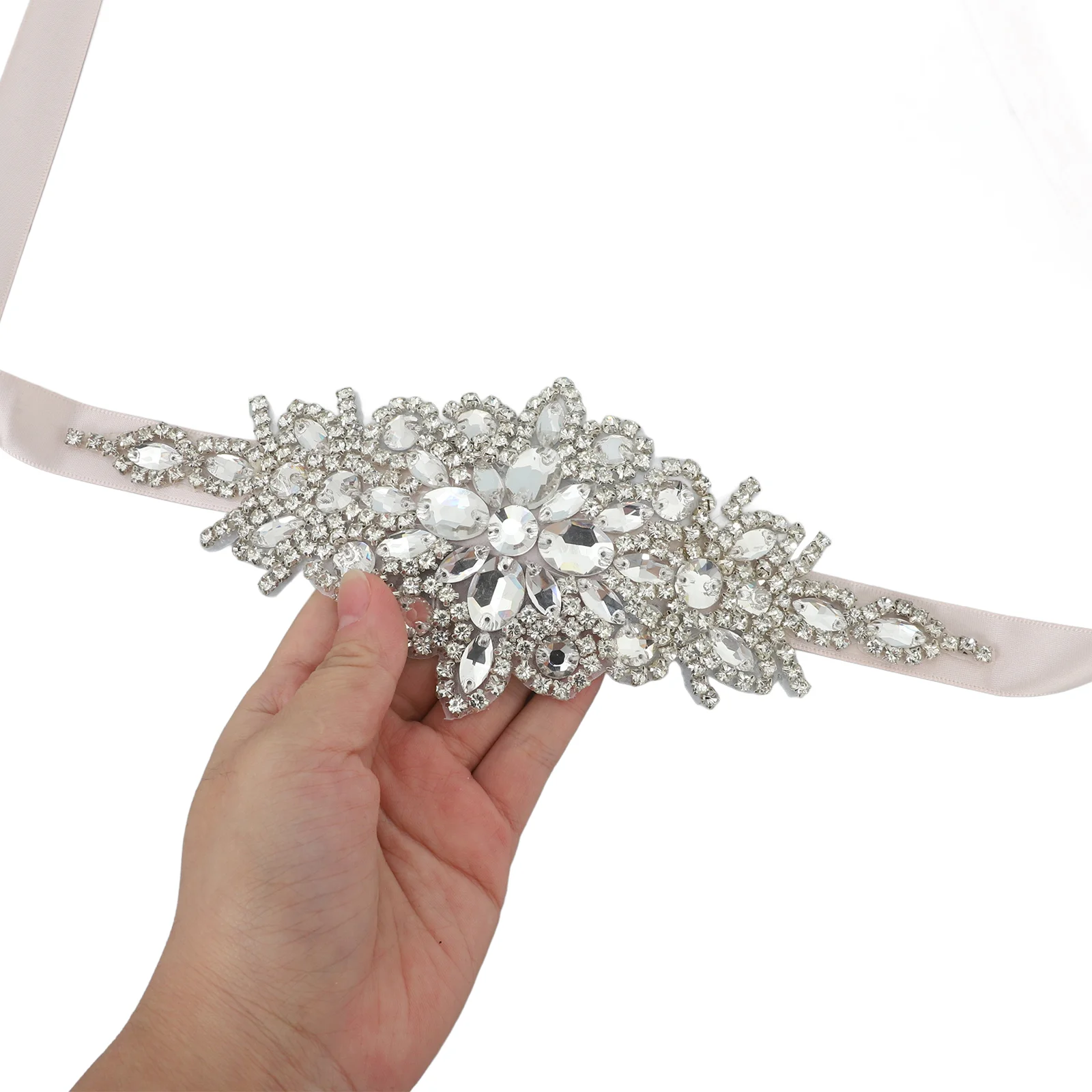 Crystal Belt Bride Sash Rhinestones for Clothing Wedding Bridal Waistband Strips Bridesmaid Bling