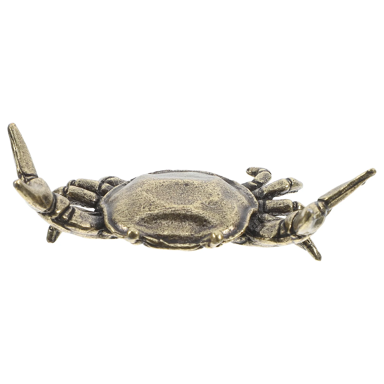 

Vintage Crab Distressed Finish Brass Animal Desk Ornament Pen Holder Creative Office Decor Metal Crab Statue