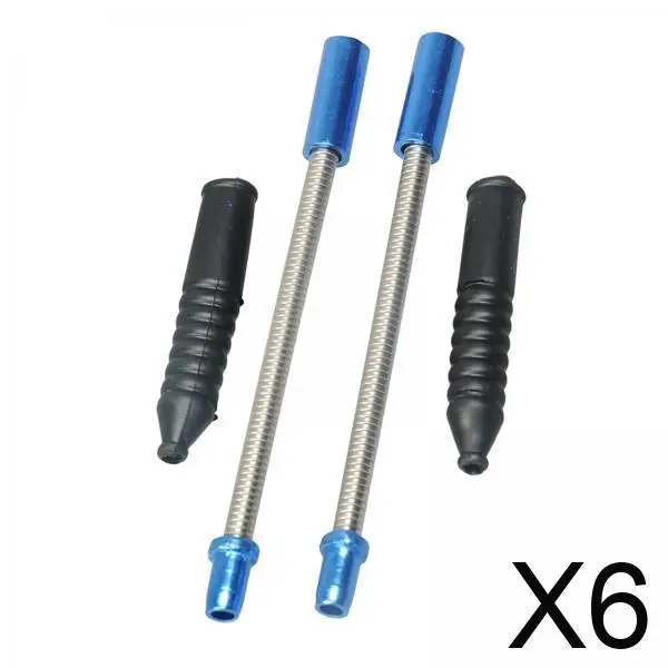 

6 гибких направляющих для переднего или заднего кабеля из нержавеющей стали, лапша синего цвета