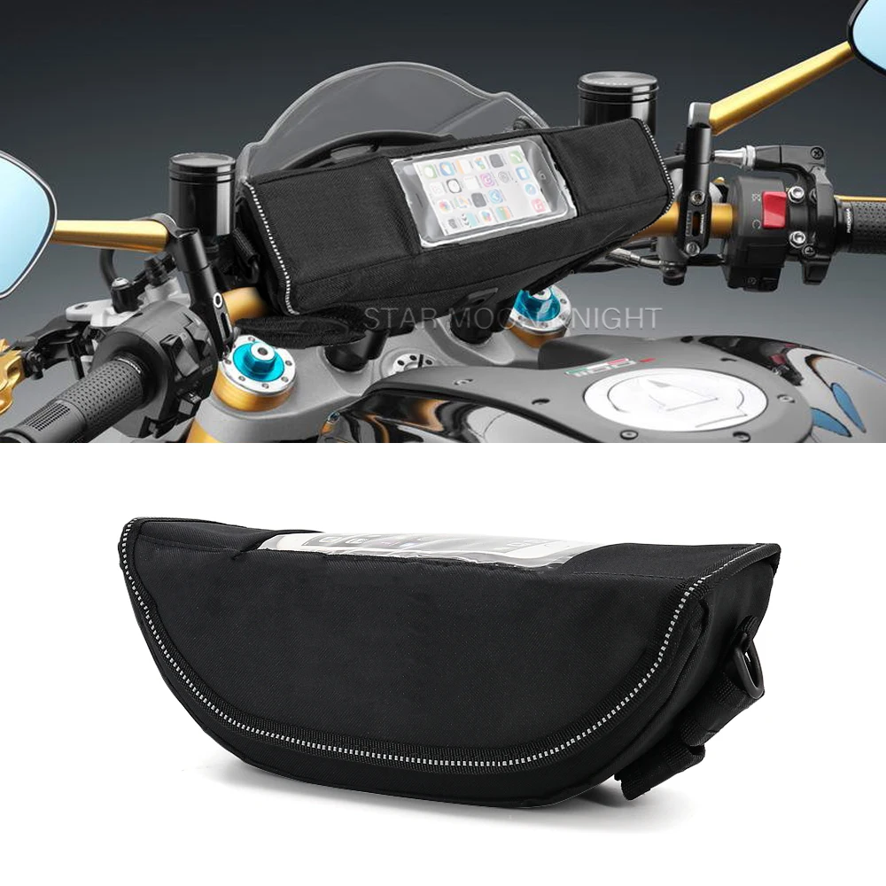 For Ducati Monster 797 821 1200 1200S Plus Stealth Motorcycle Accessories Waterproof Bag Storage Handlebar bag Travel Tool bag