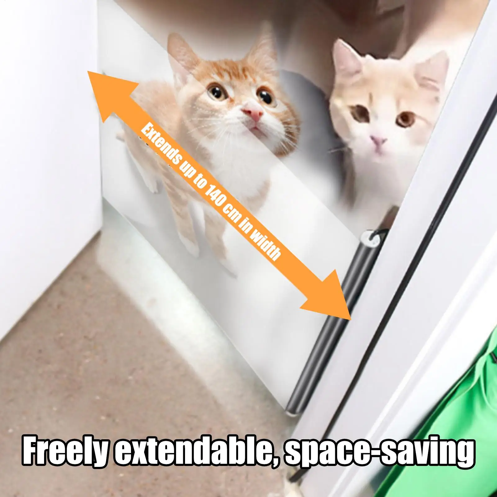 Expandable Folding Barrier Divider Blocker Screen Stretchable Pet Gate Retractable Gates For Dog For Indoor Outdoor Puppy Toddle