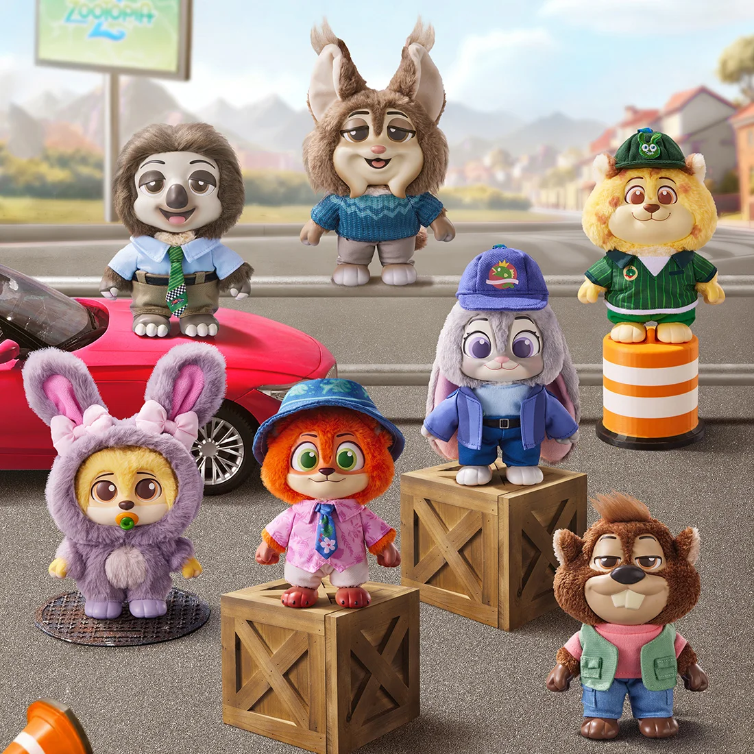 MINISO Disney Zootopia Daily Life Vinyl Plush Surprise Box 1pc Random Mystery Figure Kawaii Desktop Decor Gift for Disney Fans