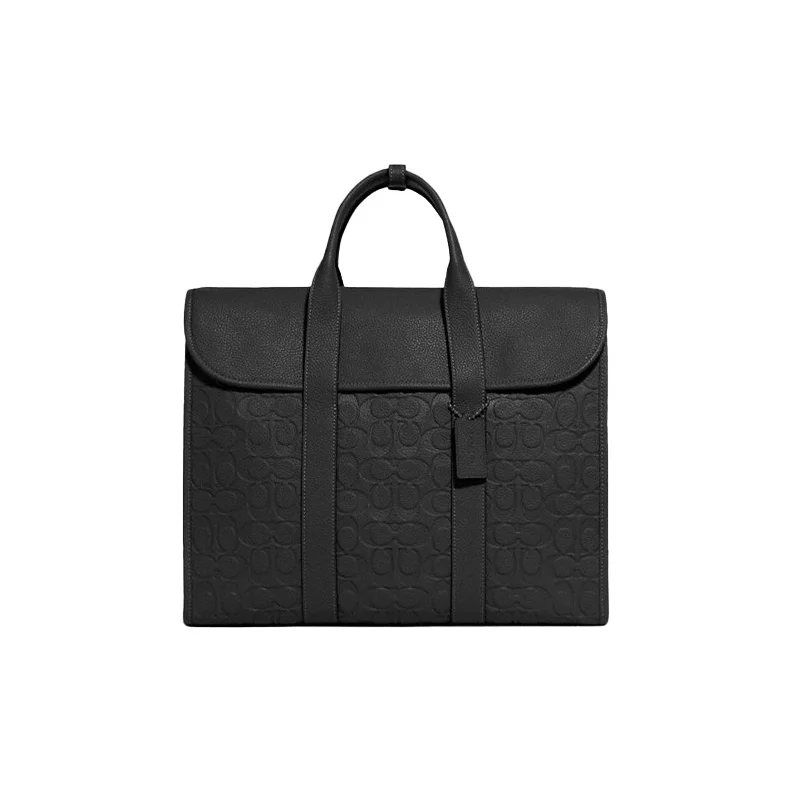COACH Gotham Leather Handbag, Crossbody Bag, Briefcase Large Men's Black C5320-BLK