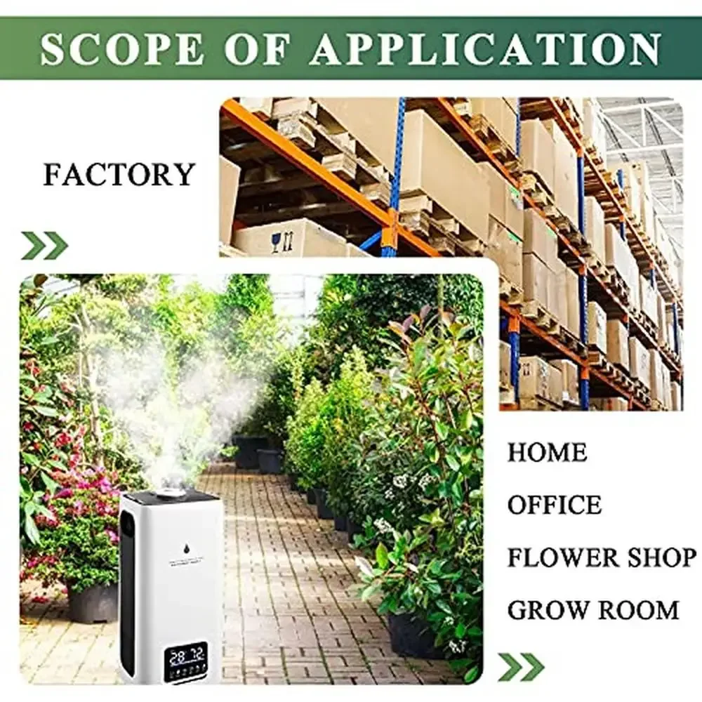 2000 مللي/ساعة مرطب مياه علوي 23.8L منزل صناعي تجاري كامل 1800 مللي/ساعة 12 ساعة وقت التشغيل 45-95% RH تحكم ذكي