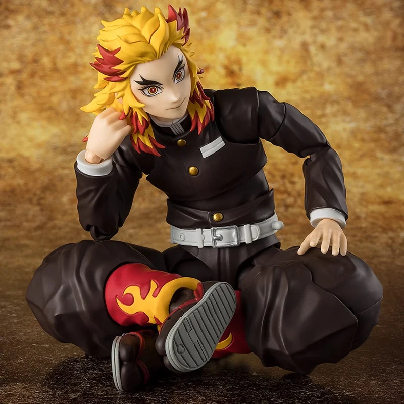 100% حقيقية بانداي SHF شيطان القاتل كيوجورو رينجوكو لهب هاشيرا مفصلية عمل الشكل أنيمي تحصيل لعبة نموذج هدية