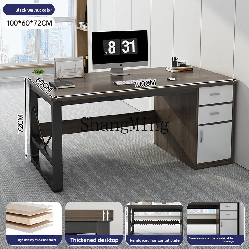 

ZYYOffice Desk Employee Station Office and Chair Set Simple Modern Executive Desk Workstation Computer