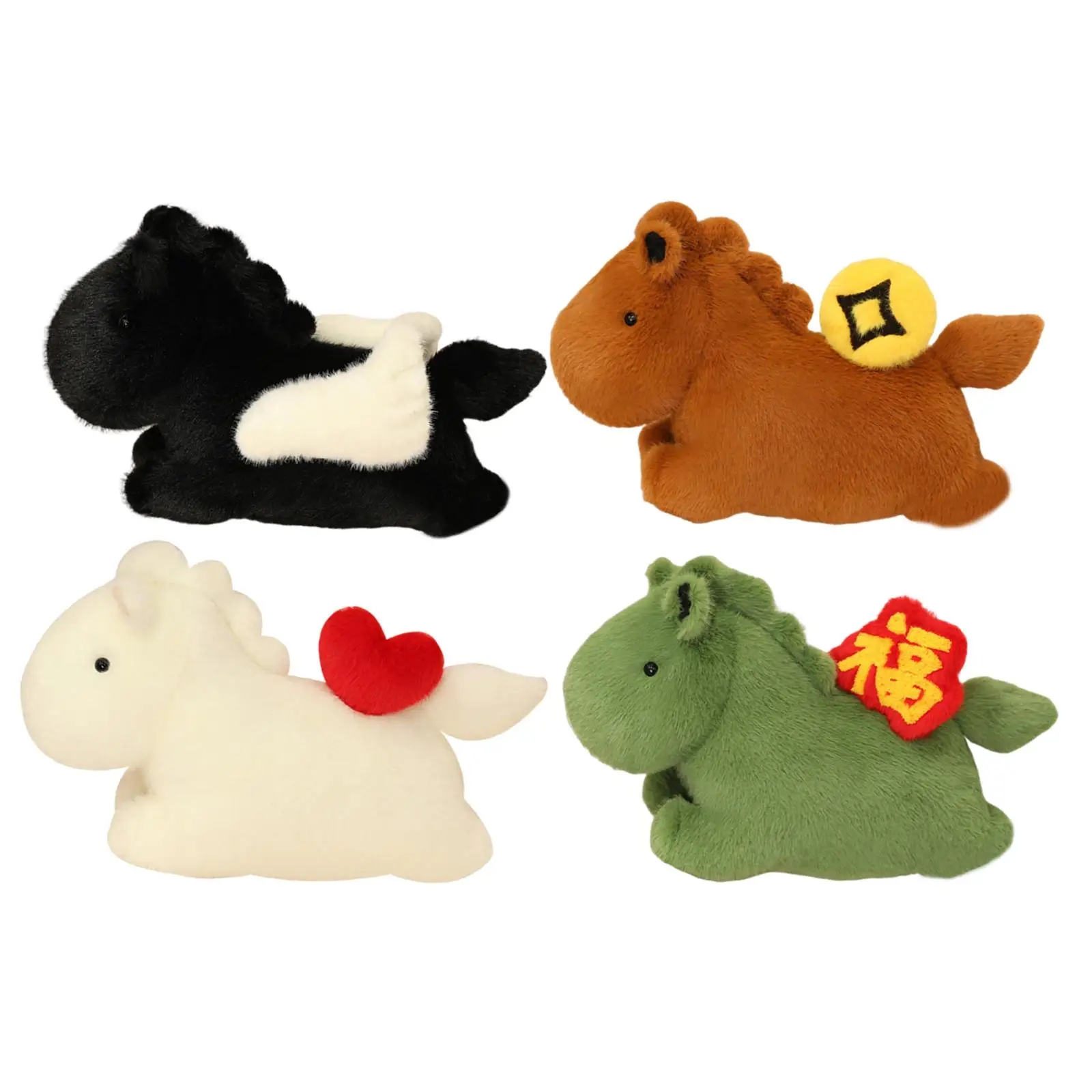 

Horse Plush Toy, Home Decoration, Cute Pony Mascot Plush Doll Chinese New Year Ornament for Boys and Girls Kids Adults