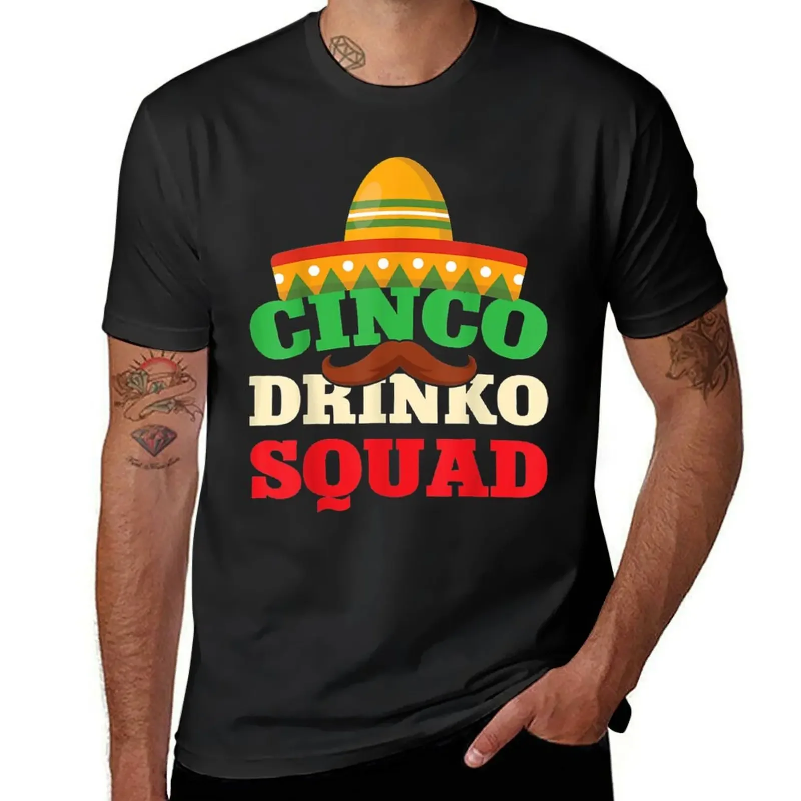 Cinco Drinko Squad Drinking Fiesta Funny Cinco de T-Shirt shirts graphic tee Aesthetic clothing sweat t shirts for men graphic