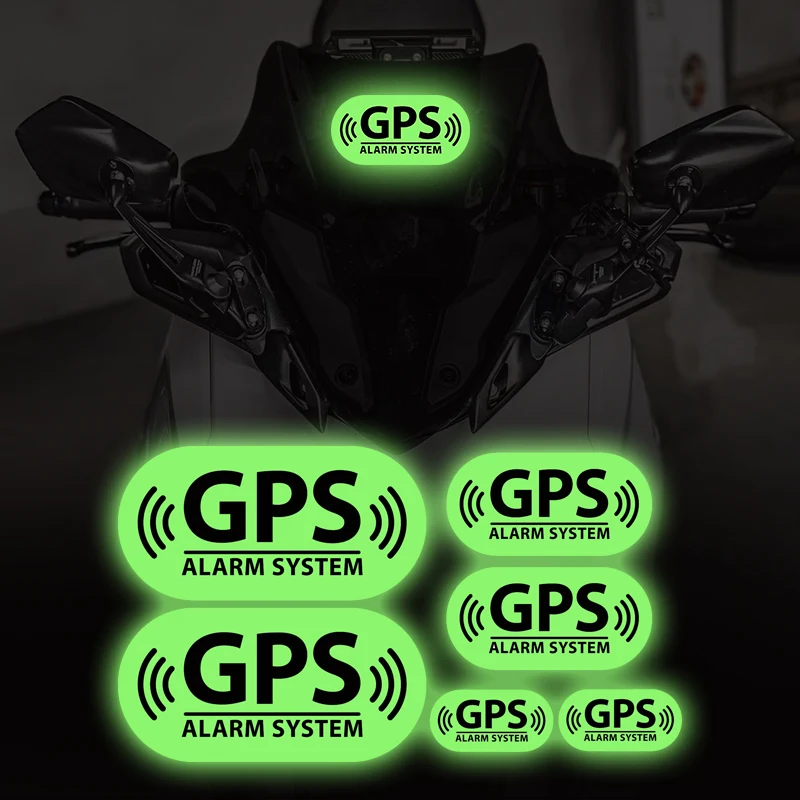 

1SET GPS ALARM SYSTEM Motorcycle Glow Stickers Motorbike Fuel Tank Car Window Decoration Waterproof Glow-in-the-dark Decals