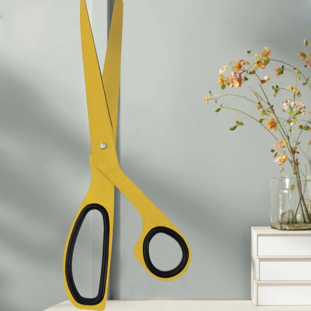 مقص ذهبي من الفولاذ المقاوم للصدأ 20 سم حاد للمكتب والمنزل والمدرسة أدوات مكتبية حرفية من ورق الكرافت أداة قطع الأكمام #3