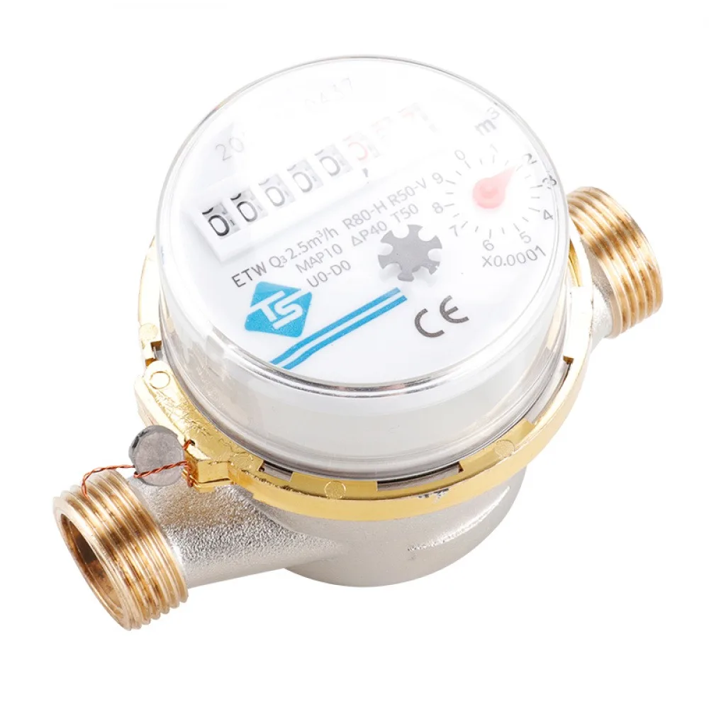 

15mm 1/2 Inch Smart Water Flow Meter Read of Cubic Flow Meter 360 Adjustable Rotary Counter Water Measuring Meter for Garden