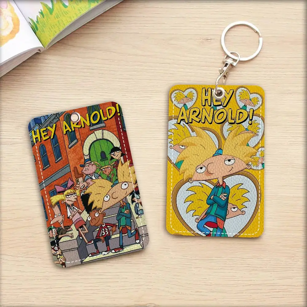 Classic Children Animation H-Hey A-Arnold Personalised Holder Suitable For Bank Card,Subway, Bus Card Wallet Card Case Badge