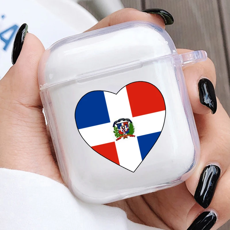 Dominican Republic Flag Pattern Silicone Soft Case for Airpods 2 1 Earphone Cases for Airpod Pro 3 Clear Protective Phone Covers