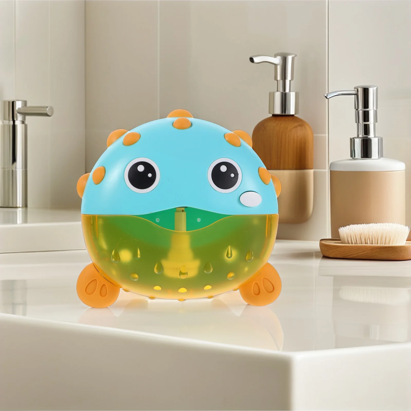 

Automatic Children's Bubble Machine Fish Design Bath Toy for Kids Toddler Bathtub Shower Playtime Portable Lightweight Toy