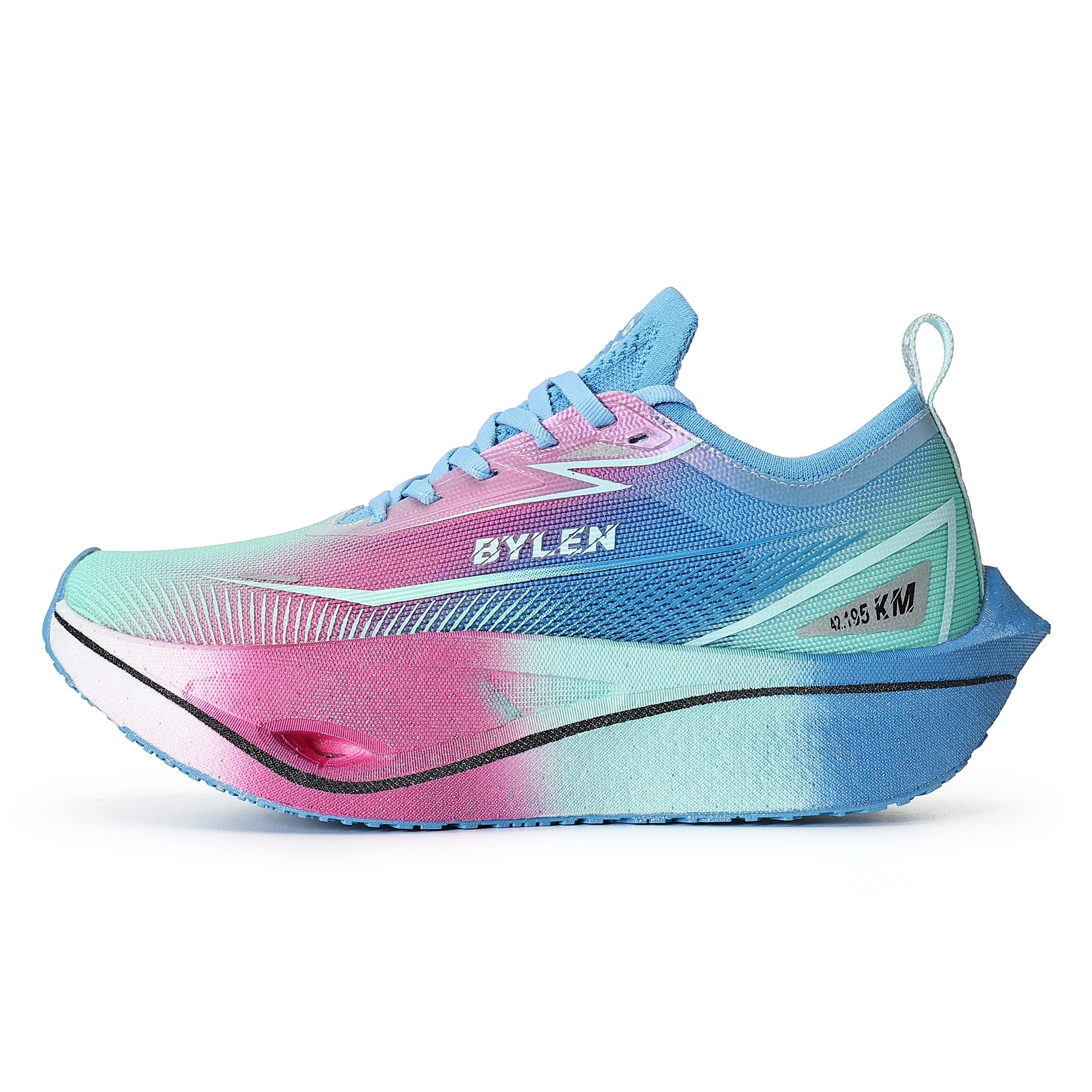 BYLEN 2024 Full Palm Carbon Plate Marathon Shoes Breathable Bounce-Back Cushioning Professional Lightweight Training Shoes