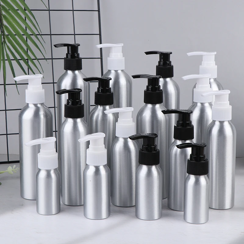 Spirale Lotion Pumpe Kopf Für Aluminium Flasche 30-150-300 ml Hand Waschen Flüssigkeit Gesichtsreiniger Shampoo Spender leer