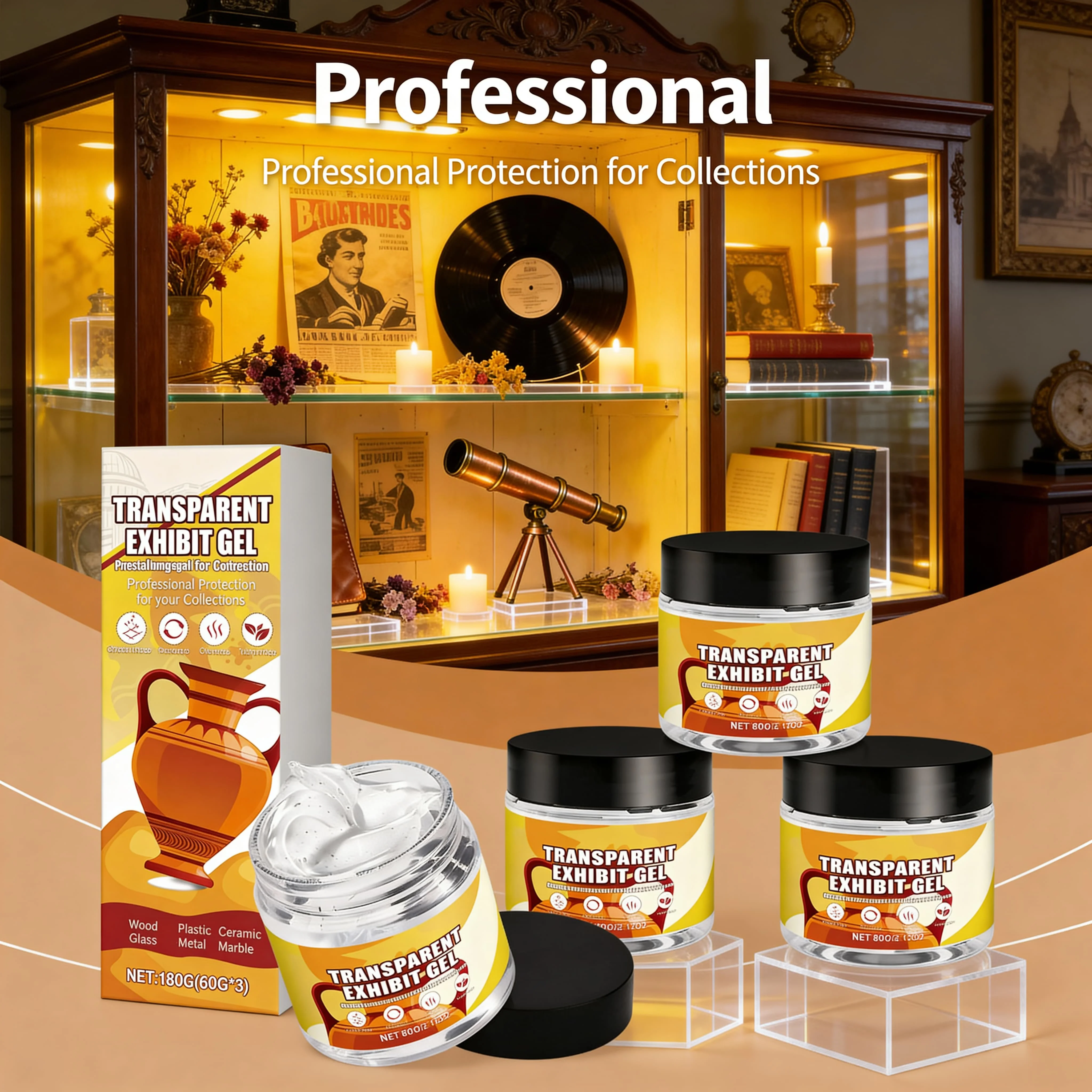 

Прозрачный гелевый клей для дисплея для нетоксичных многоразовых невидимых монтажных шпатлевки с несколькими поверхностями, стекла, керамики, пластика, дерева