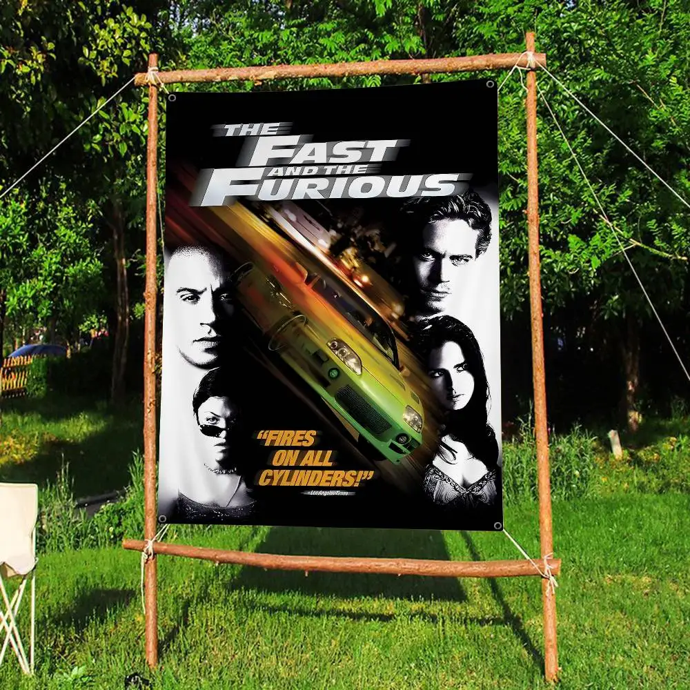 Classic Movies Fast & Furious Large Size Flags Printing Patterns Interesting Birthday Party Decorations Banner