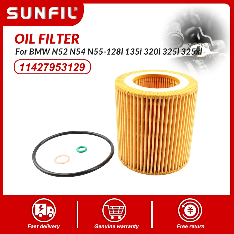 

11427953129 Oil Filter for BMW N52 N54 N55-128i 135i 320i 325i 325xi