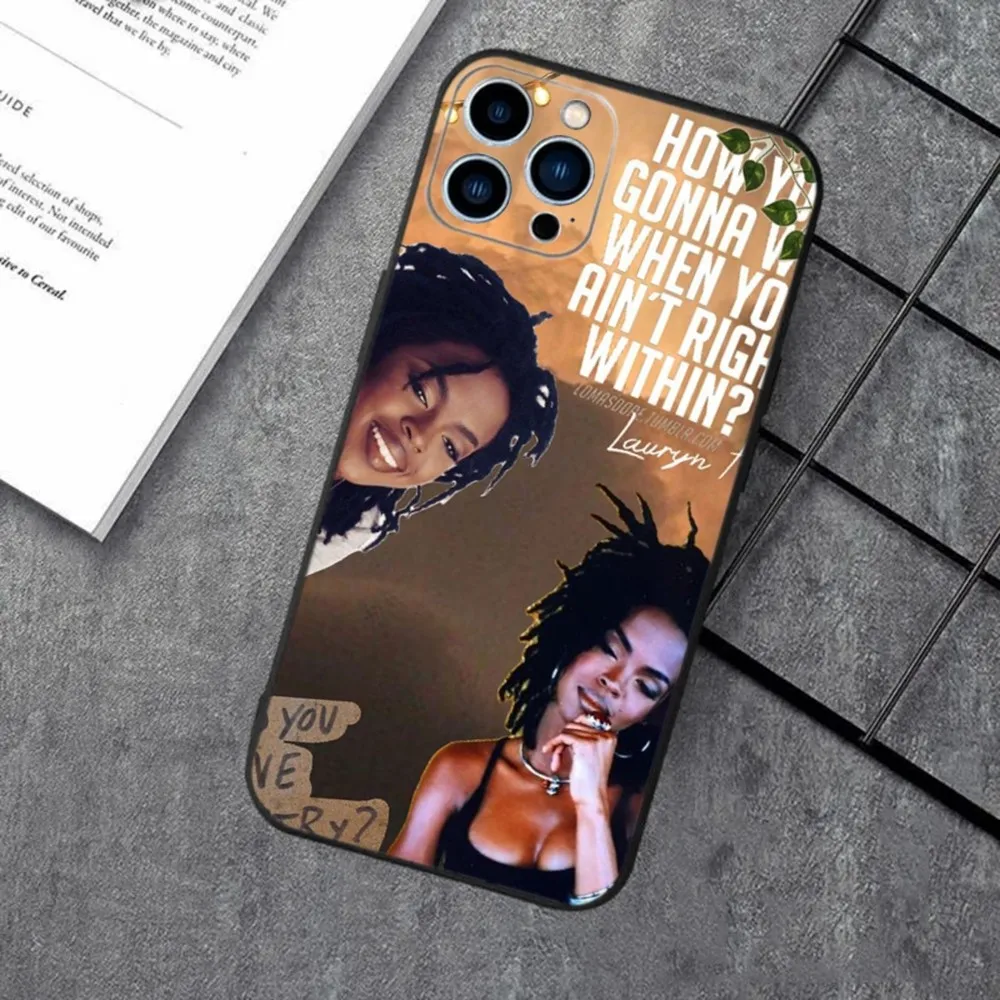 Rapper Lauryn Hill  Phone Case For Apple iPhone 15,14,13,12,11,XS,XR,X,8,7,Pro,Max,Plus,mini Silicone Black Cover
