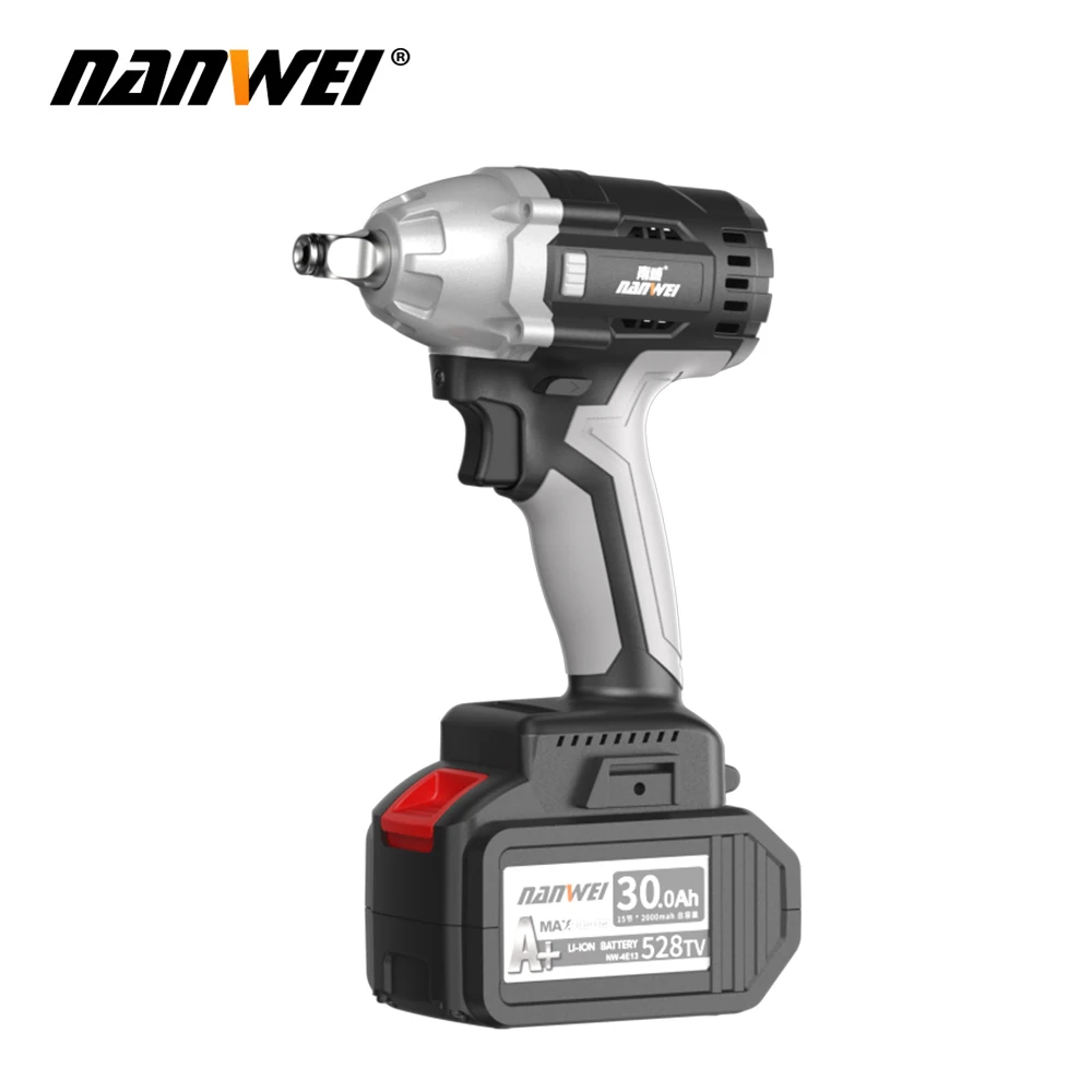Nanwei Professional Cordless Electric Brushless Hammer Impact Wrench Hand Drill Power Tool Set Combination Same Battery Pack