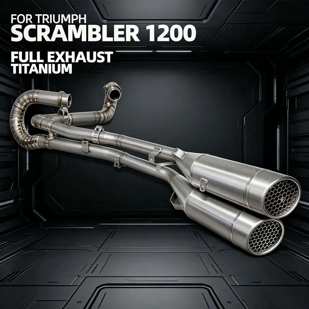 Off-road Motorcycle Exhaust Full System Kit For Triumph Scrambler1200 Scrambler 1200XC/XE Escape Manifold Double Exit Muffler