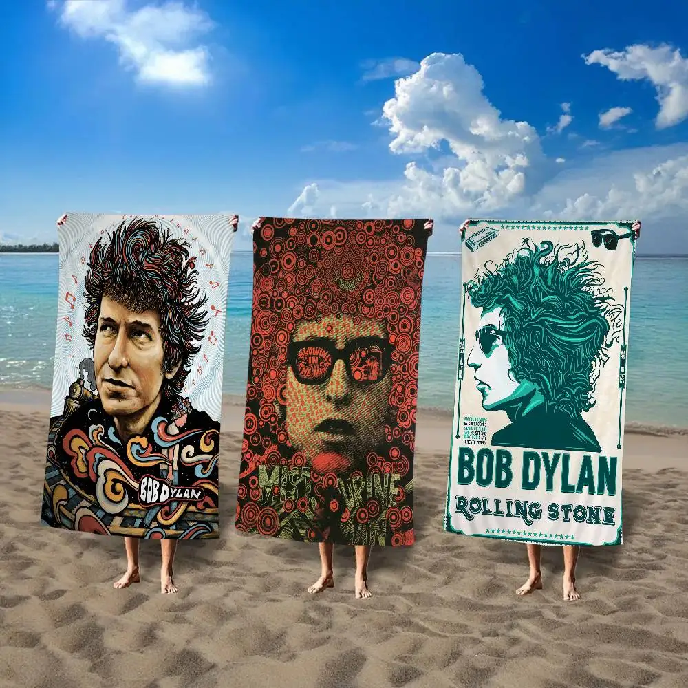 Singer B-Bob Dylan rapero toalla de playa estampada de microfibra escalada de montaña Yoga playa natación correr toalla suave absorbente