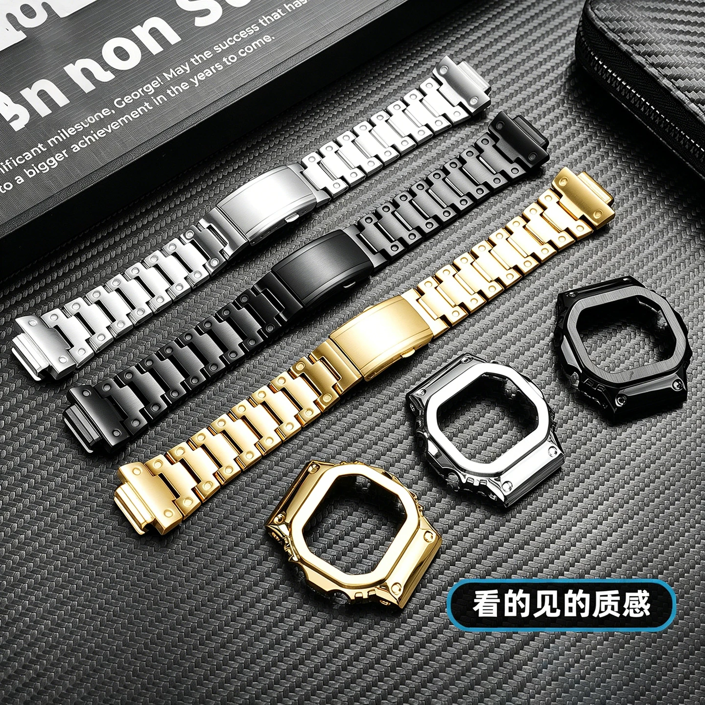 GW-BX5600 Upgrade Modification for Casio 3578 GW-BX5600 Mod Kit Stainless Steel Case/Strap Full Metal Bezel Band Set Replacement