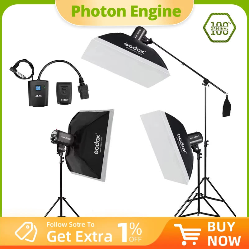 

Godox 900W 3x E300 Вспышка для фотостудии Фотографические двери сарая, осветительные стойки, триггеры, зонтики, софтбокс