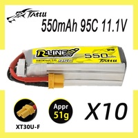 HOT TATTU R-LINE 1.0 550mAh 95C 11.1V Lipo Battery For RC Helicopter Quadcopter FPV Racing Drone Parts 3S Rechargeable Battery