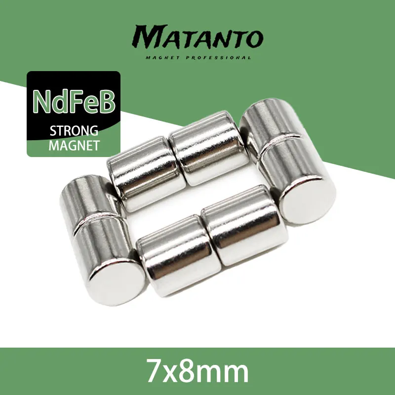 

5/10/20/50/100/200PCS 7*8 mm Disc Powerful Strong Magnetic Magnets 7x8mm N35 Strong Round Neodymium Magnet 7x8 Search Magnet