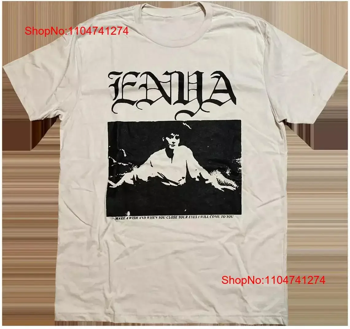 جديد Enya الأبيض الموسيقى تي شيرت القطن كامل الحجم S 3XL webp خمر غسلها مصمم الملابس عارضة للجنسين تنفس الشارع الشهير