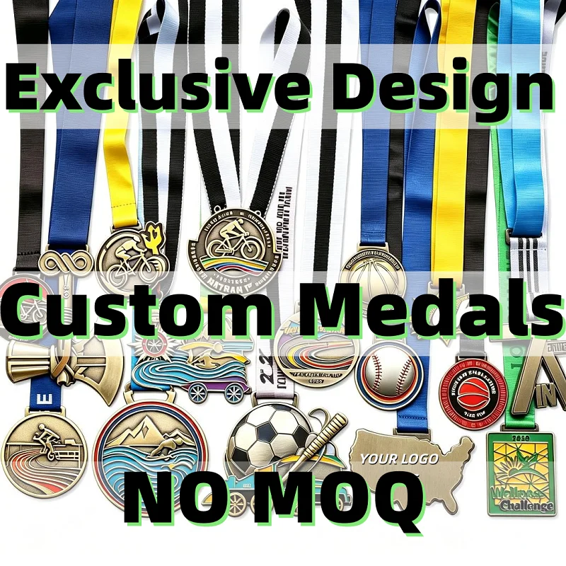 Custom Medal as Challenge Medal, Sports Award Medals for Basketball, Cycling, Swimming, Baseball and Football Event Ceremonies