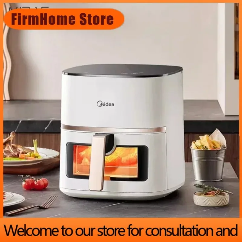FirmHome StoreMidea Air Fryer Home New Intelligent Large-capacity Visual No-turn Oil-free Multi-functional Official Flagship Sto
