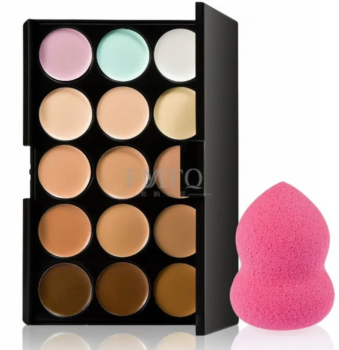 Concealer + Foundation pinsel Make-Up set Kit Creme Basierend Professionelle Contour Palette Make up Set Pro Palette pinsel Schwamm Puff