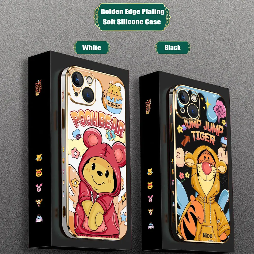 

Disney Tigger Winnie The Pooh Phone Case For Motorola Moto G60 G53 G52 G50 G40 G30 G22 G10 G9 E20 E7 I Power Play Plating Cover