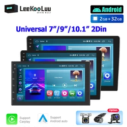 LeeKooLuu 2 Din Android 11 samochodowy Radio Stereo samochodowa radiowa nawigacja GPS 2Din odtwarzacz multimedialny WIFI Carplay dla VW Nissan Toyota