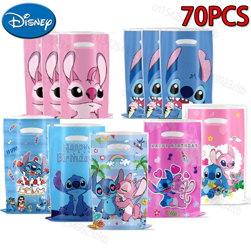 Disney Stitch Gift Bag Kid Happy Birthday Party Decoration Cute Disney Stitch Angel Loot Bags Candy Box Baby Shower Supplies