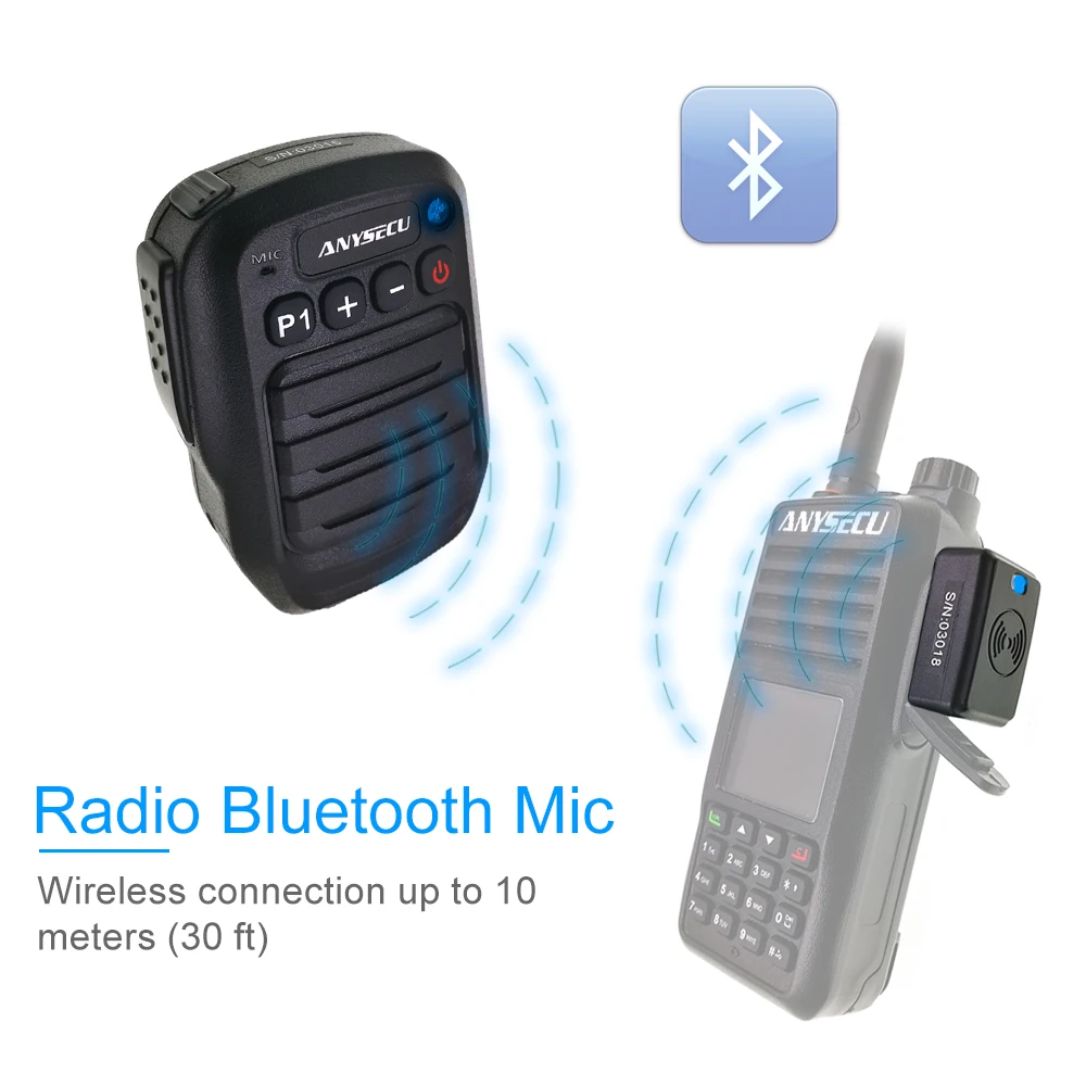 Imagem -03 - Microfone de Rádio Bidirecional sem Fio Adaptador Hb980 k ou Adaptador m para Uv5r Uv82 Walkie Talkie Tc600 Tc620 Tc518 Novo