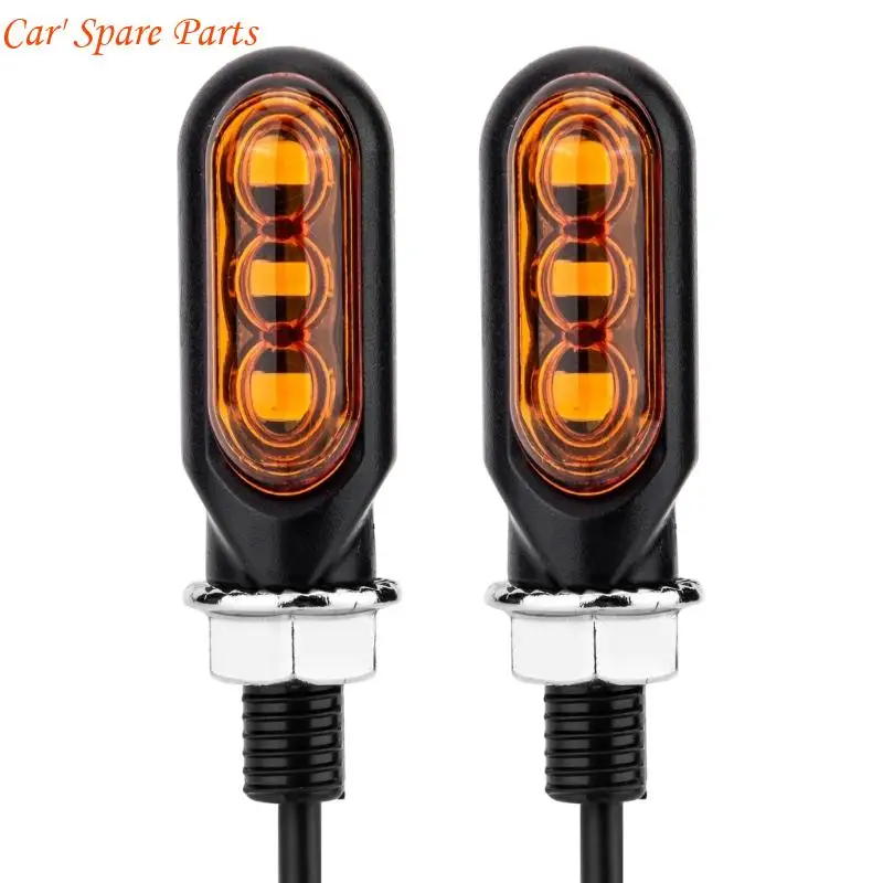 Y4UA Sequential Blinking LED Turn Lights Compact Universal Fit Waterproof Housing Enhanced Night Visibility For Motorcycles