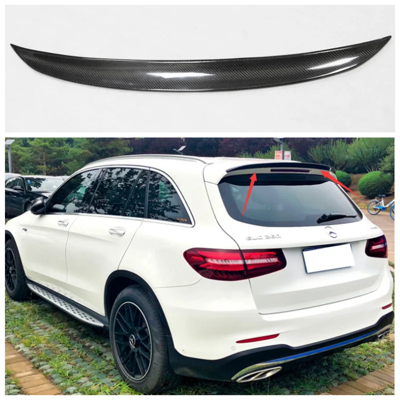 Fits For Mercedes-benz GLC-Class X253 SUV GLC43 260 Coupe 2018-2021 High Quality Carbon Fiber Rear Trunk Lip Spoiler Splitter