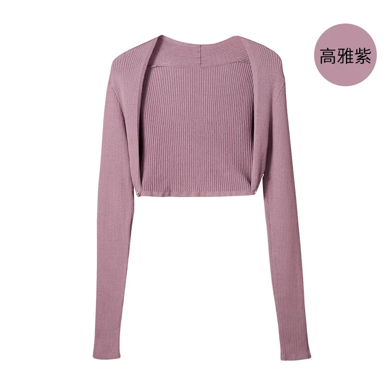 ที่กําหนดเองผู้หญิงผู้ใหญ่บัลเล่ต์แจ๊สเสื้อกันหนาวโมเดิร์นเต้นรําชุด WARM Latin Body TOP ขนาดเล็ก camisole การจับคู่ RAVE ชุด