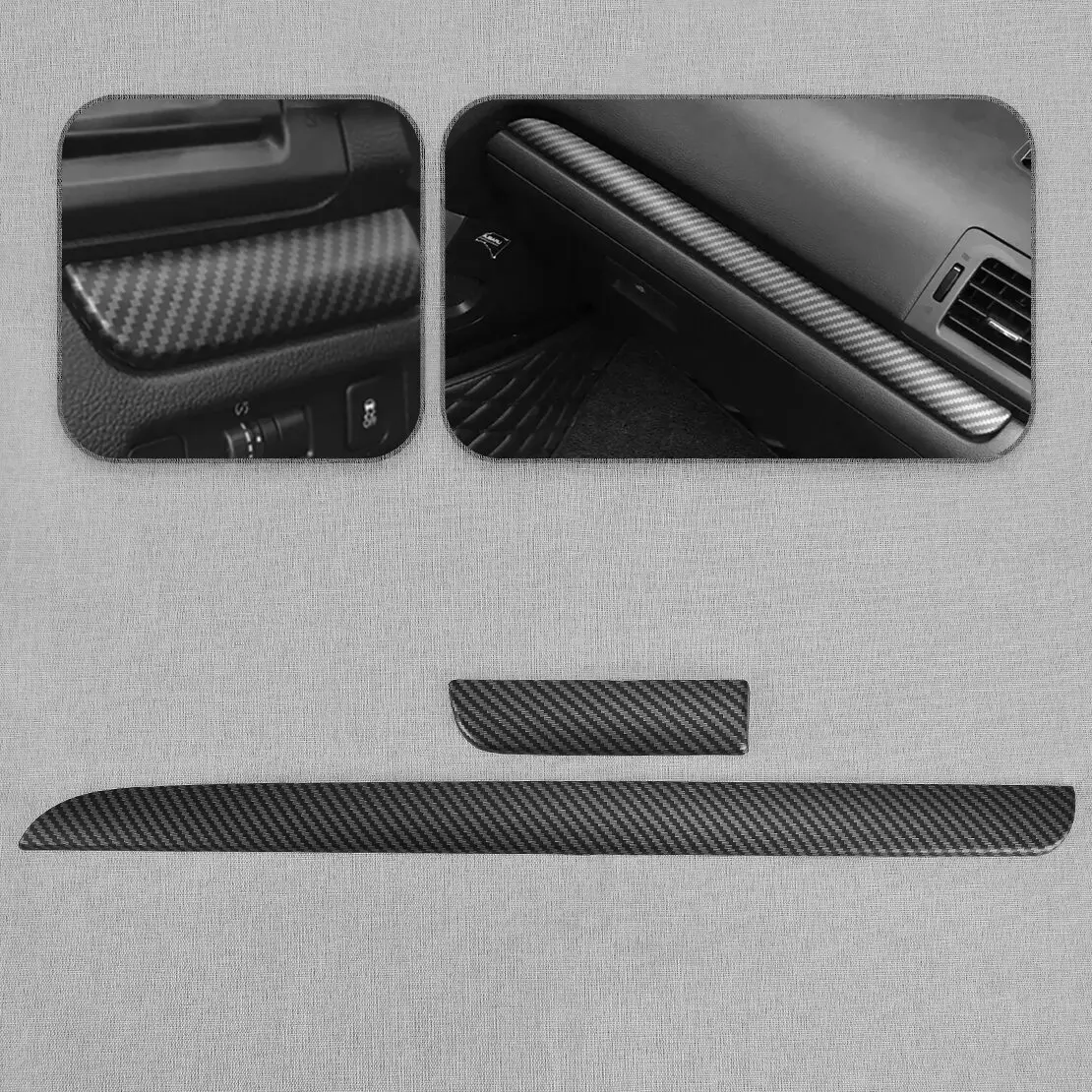 

Dashboard Strip Panel Trim Cover Fit For Subaru Forester XV 2013-2015 Matte Carbon Fiber Style