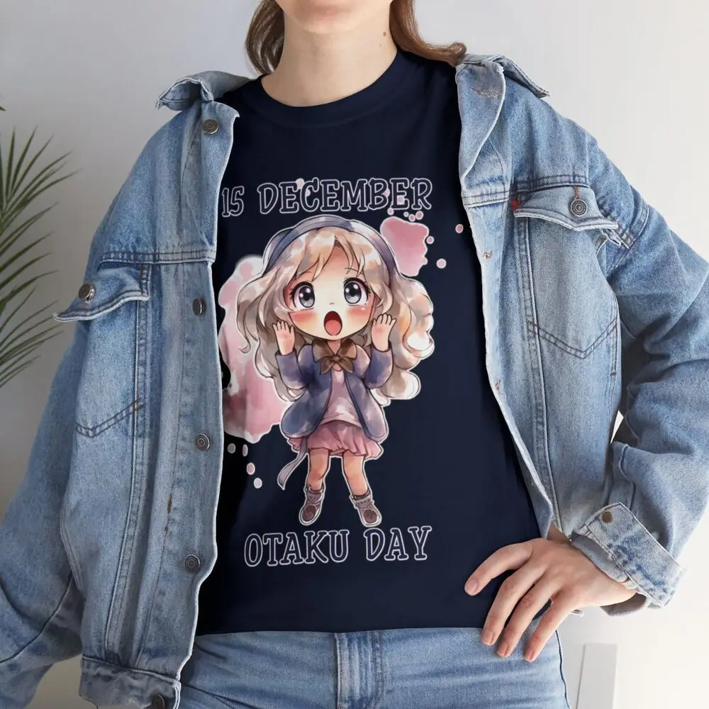 Otaku Day T Shirt Anime 15. grudnia Tee Manga Japan Clothing Cosplay