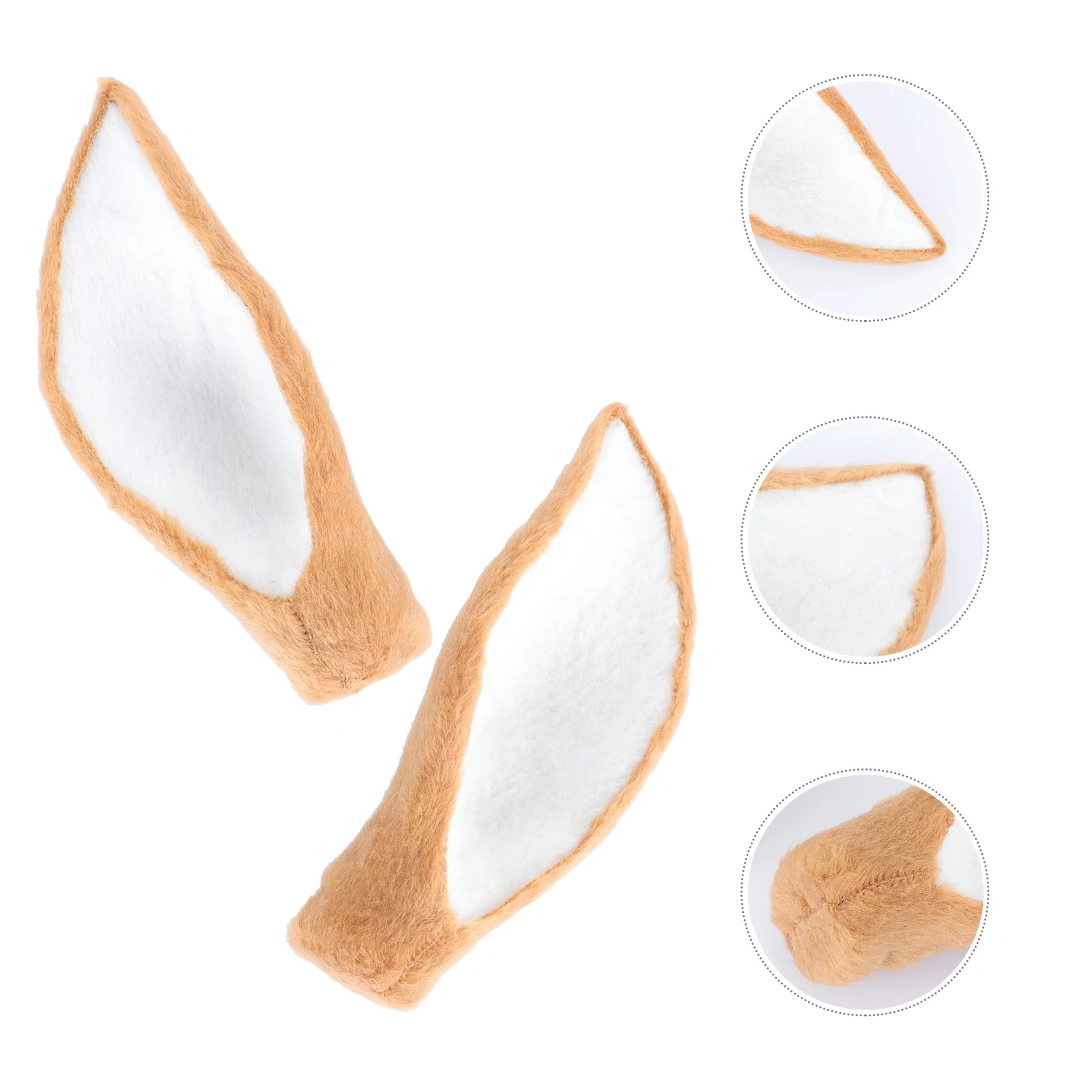 

1Pair Simulated Deer Ear Headdress Creative DIY Hair Accessories for Festival Party Carnival Costume Decoration