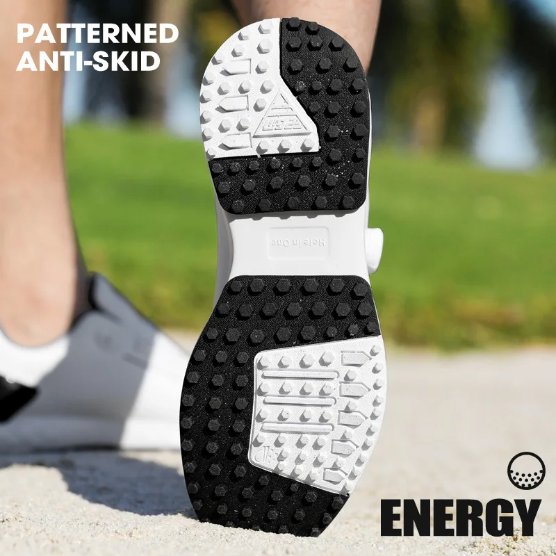 PGM Men's Golf รองเท้ารองเท้าผ้าใบสบาย CUSHIONING KNOB Lace กันน้ําและ Anti SLIP ความสูงเพิ่ม XZ408